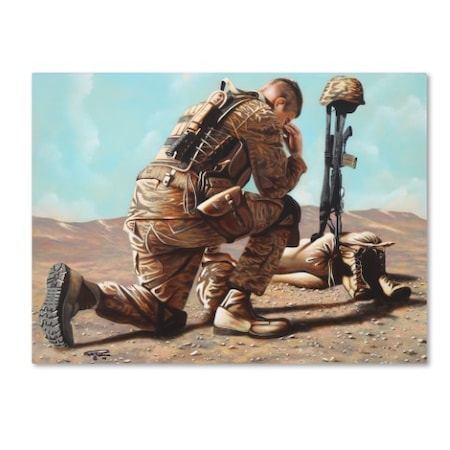 Trademark Fine Art Geno Peoples 'Soldiers Cross' Canvas Art, 14x19 ALI19505-C1419GG